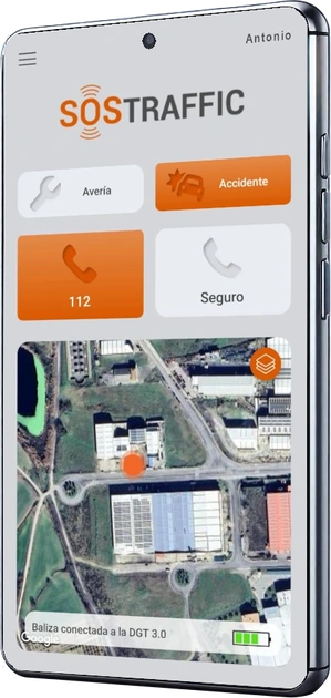 Pantalla de la aplicación SOSTRAFFIC